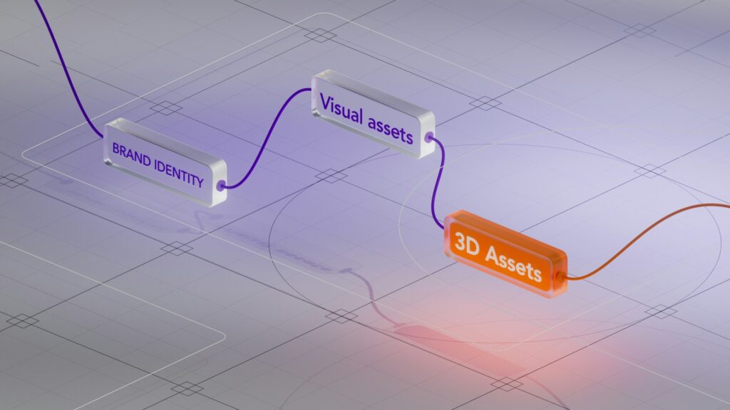 Diagram showing data training an AI model that then powers several apps