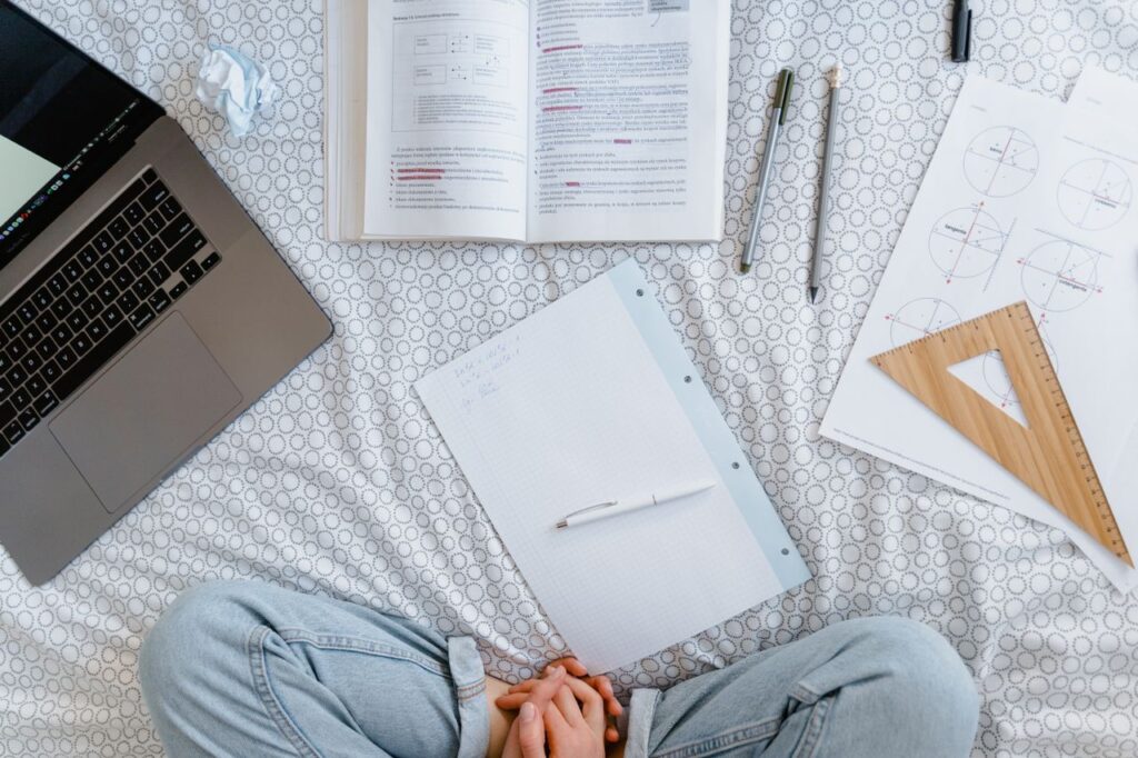 illustrating how to use AI to prepare for exams.